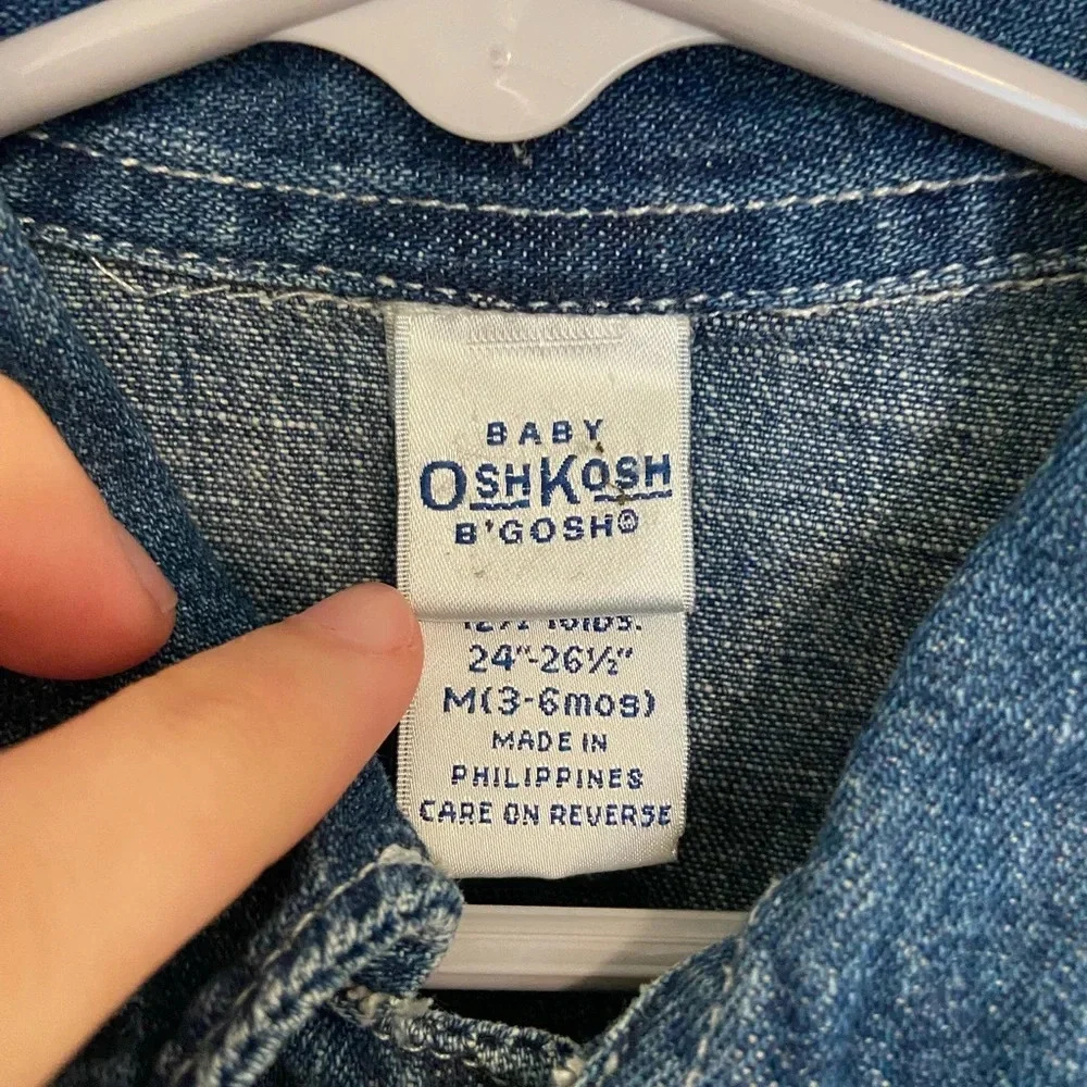 EUC | Vintage‎ Oshkosh B’gosh infant denim jacket — 3-6 months